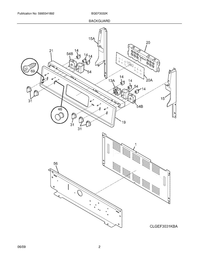 Diagram for BGEF3032KWA