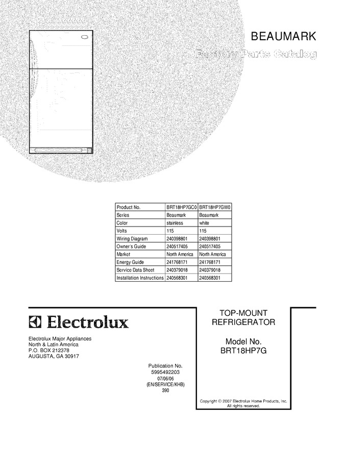Diagram for BRT18HP7GW0