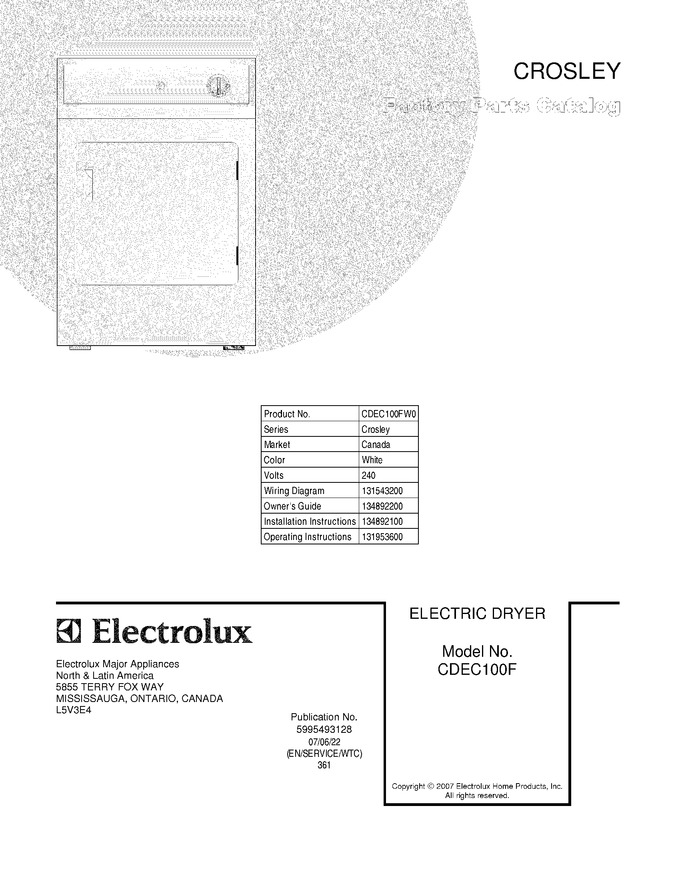 Diagram for CDEC100FW0