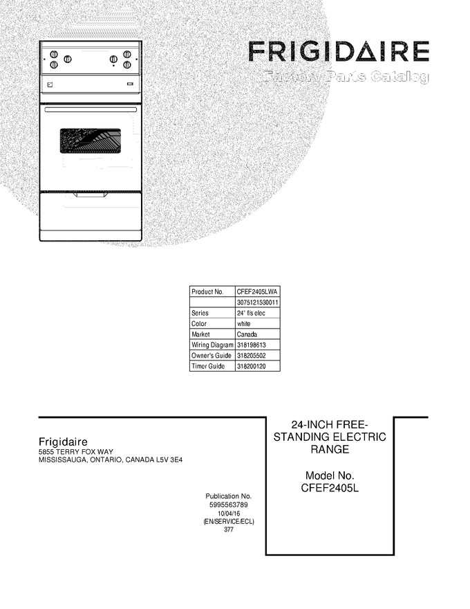Diagram for CFEF2405LWA