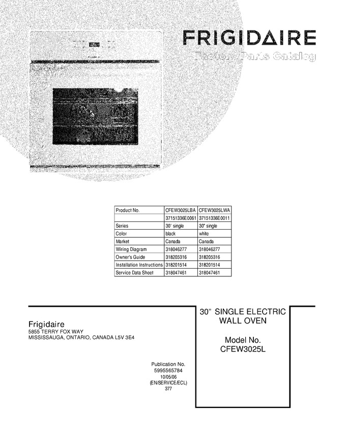 Diagram for CFEW3025LWA