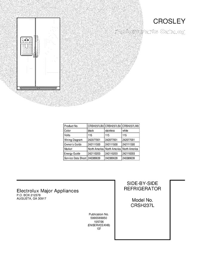 Diagram for CRSH237LW0