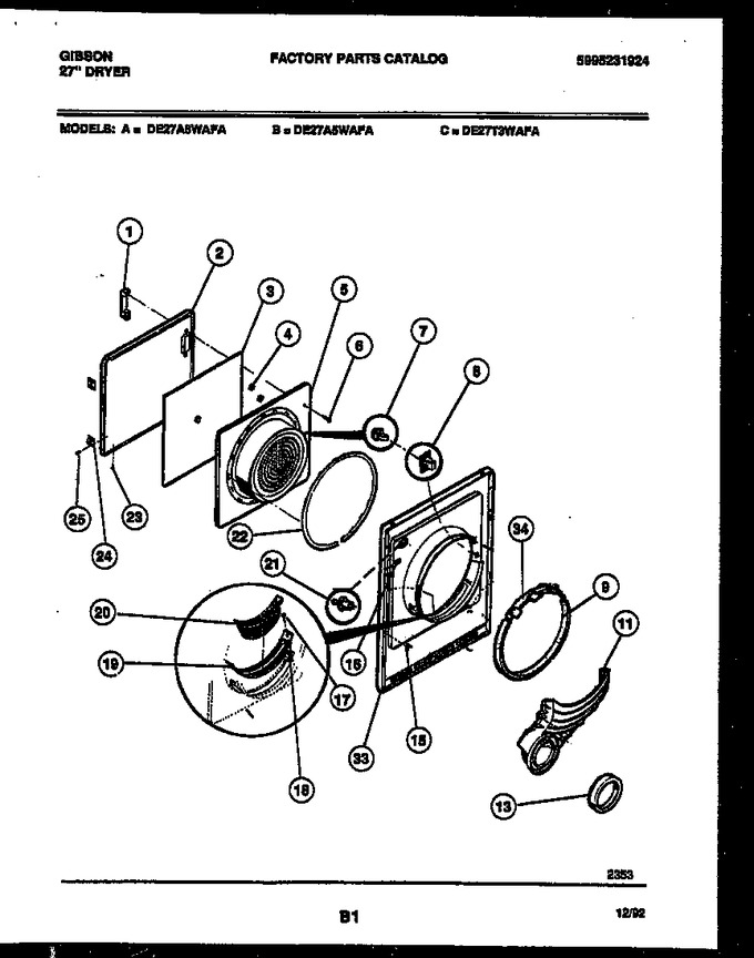 Diagram for DE27T3WAFA