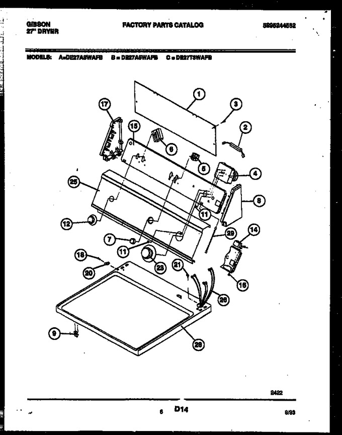 Diagram for DE27A8WAFB