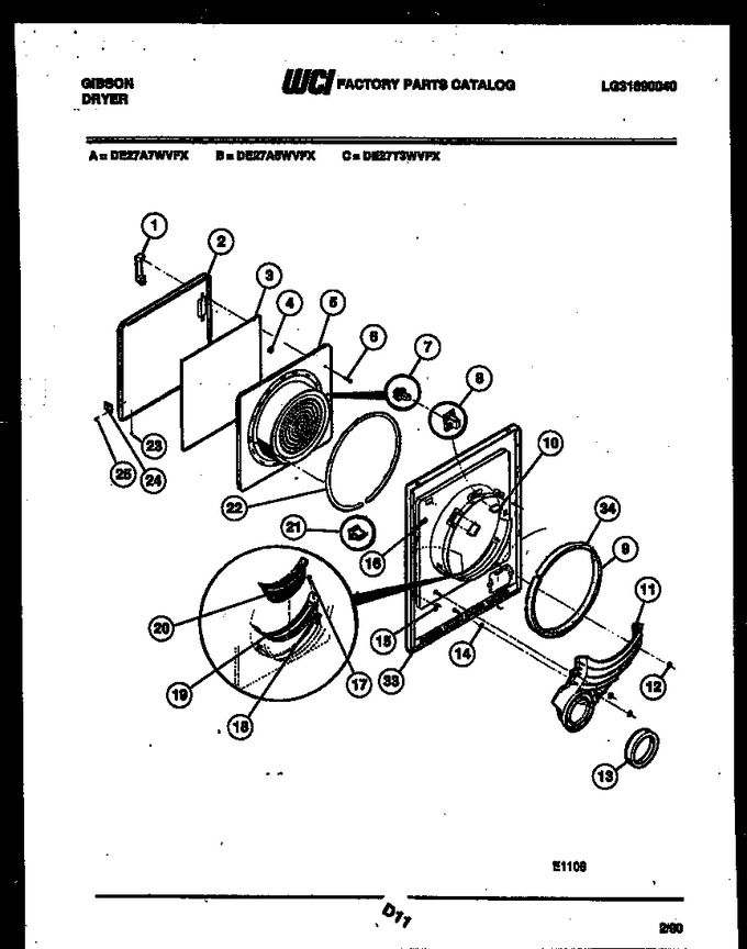 Diagram for DE27A7WVFX
