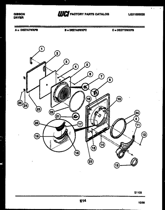 Diagram for DE27T3WXFB