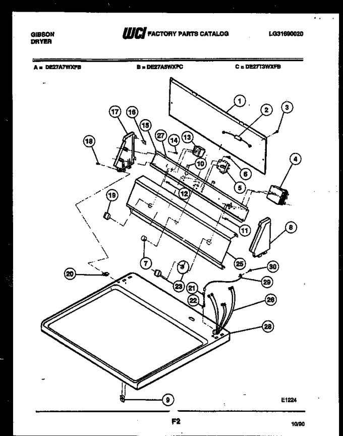 Diagram for DE27T3WXFB