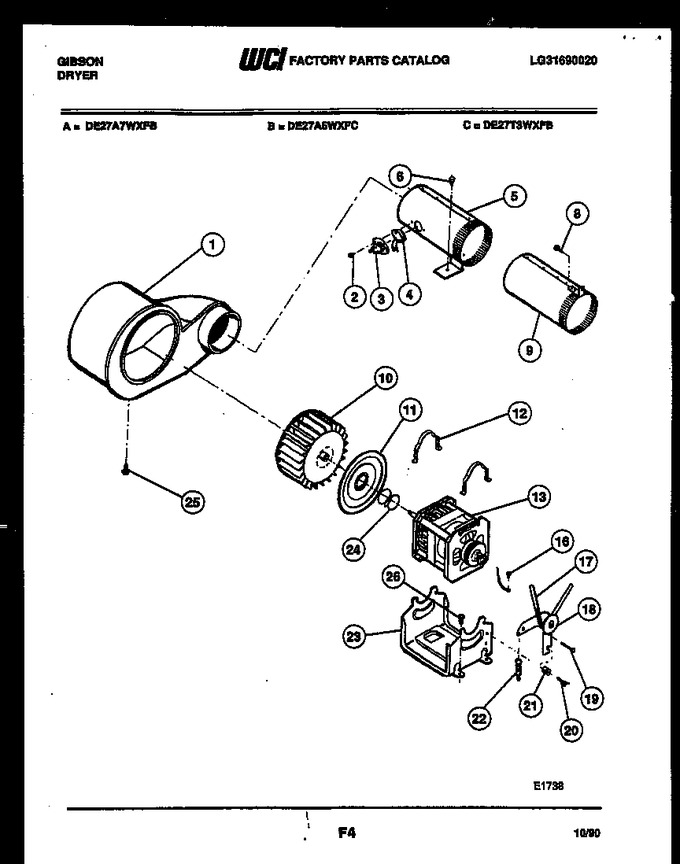 Diagram for DE27T3WXFB