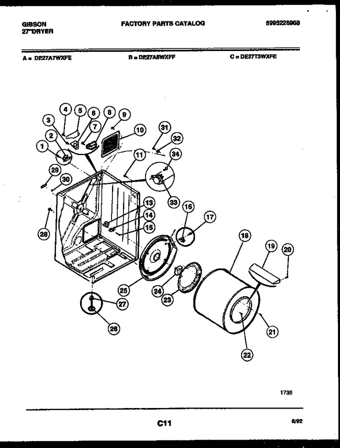 Diagram for DE27T3WXFE