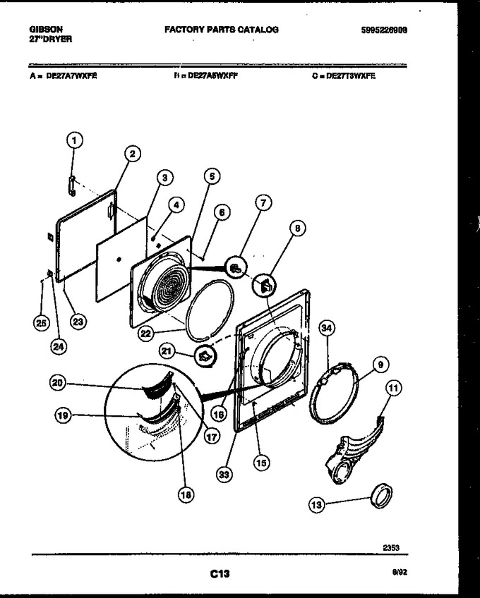 Diagram for DE27T3WXFE