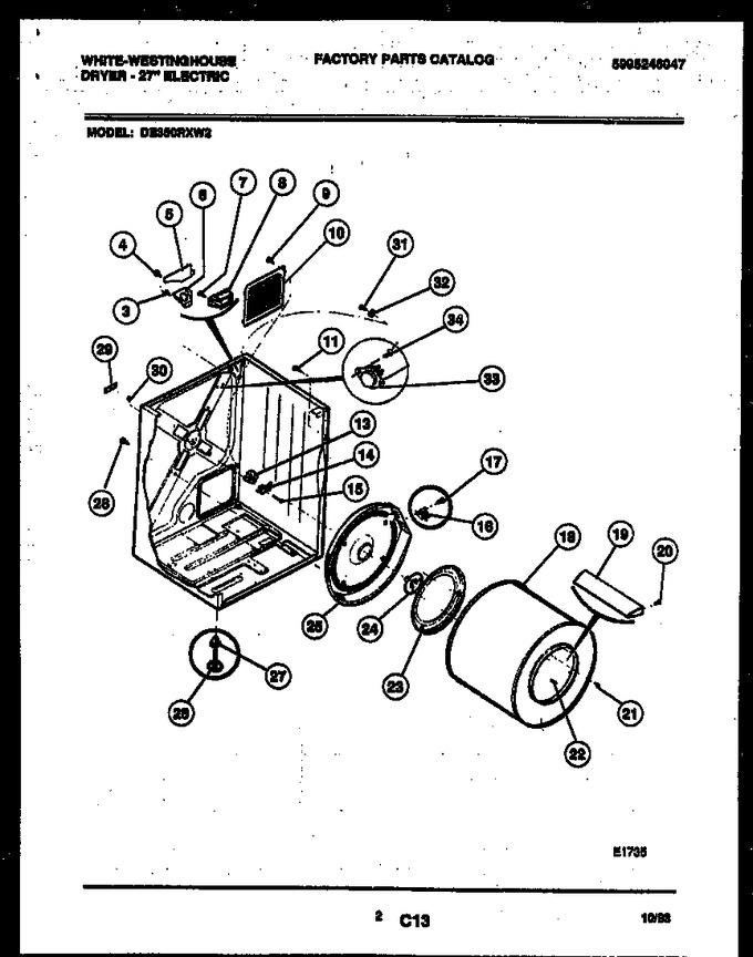 Diagram for DE350RXW2