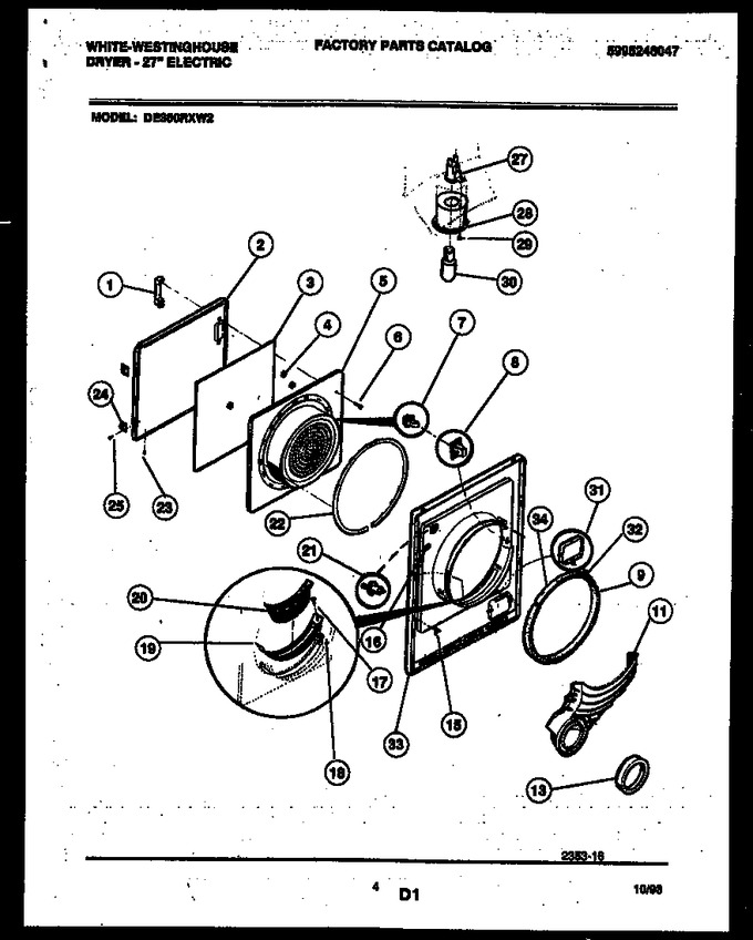 Diagram for DE350RXW2