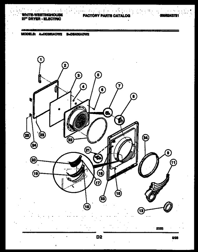 Diagram for DE650ADW2