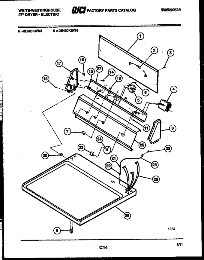 Diagram for DE500KDW4