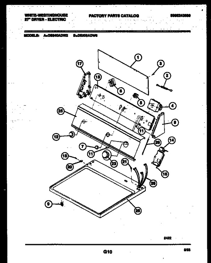 Diagram for DE500ADW6