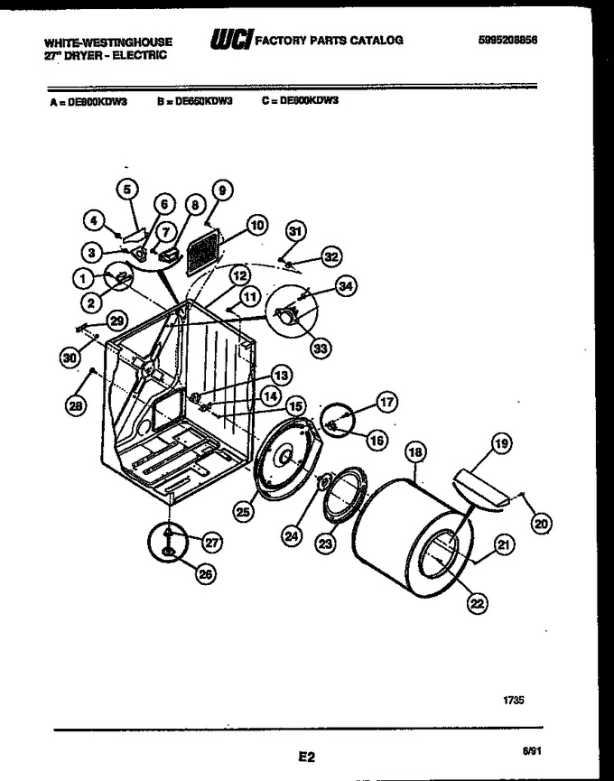 Diagram for DE600KDW3
