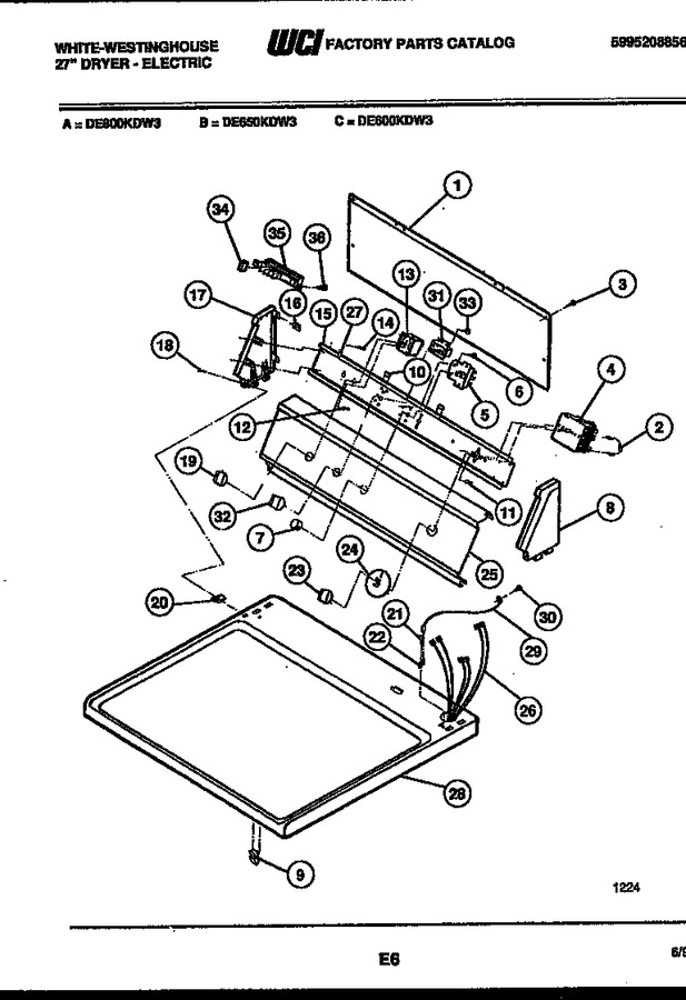 Diagram for DE600KDW3