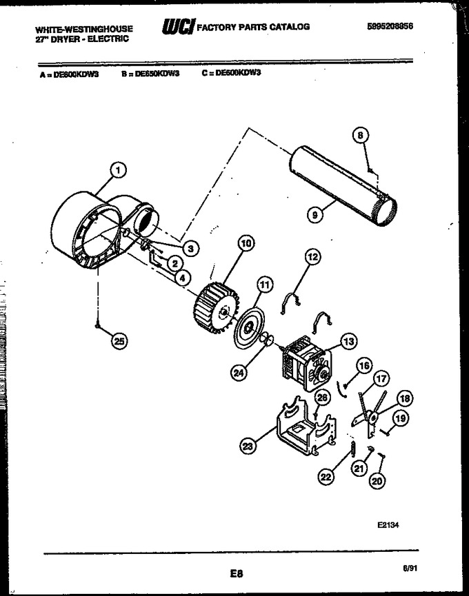 Diagram for DE600KDW3
