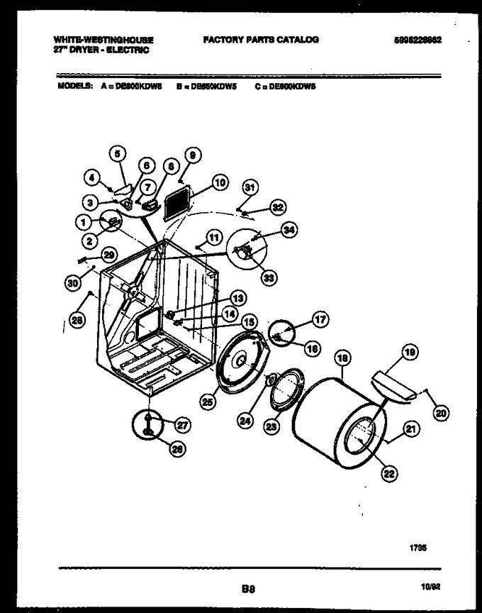 Diagram for DE800KDW5