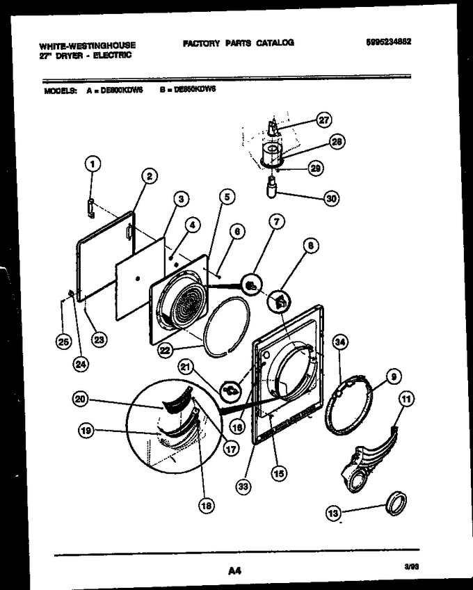 Diagram for DE800KDW6