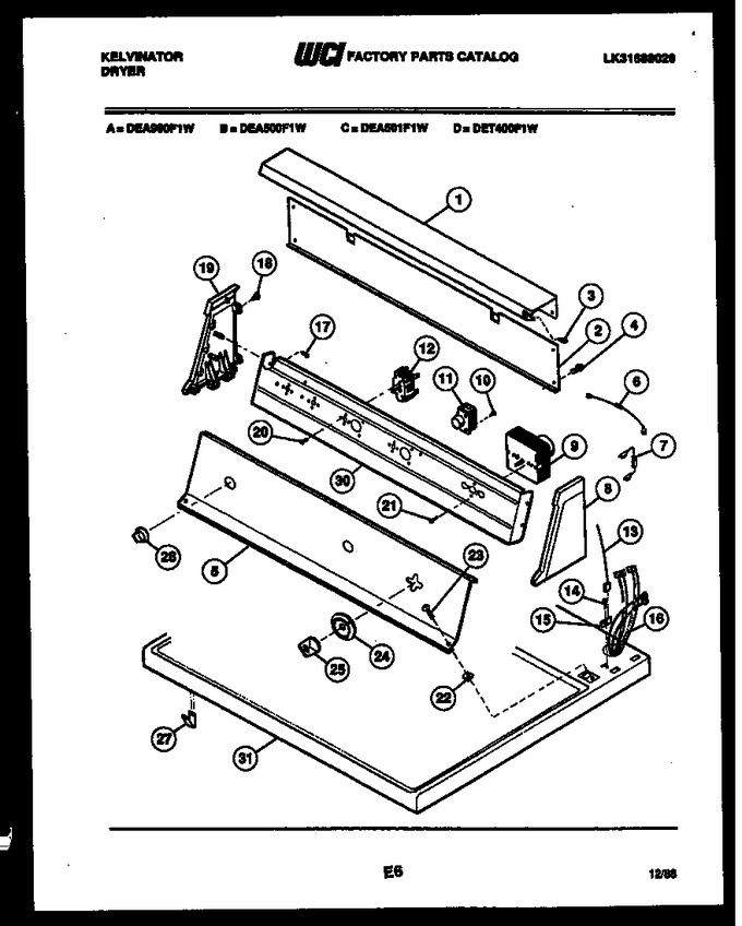 Diagram for DEA500F1W