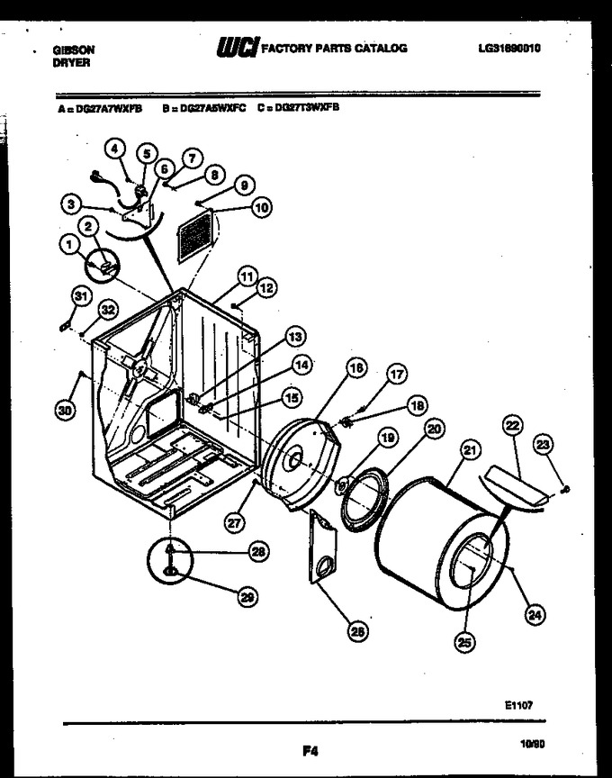 Diagram for DG27A5WXFC