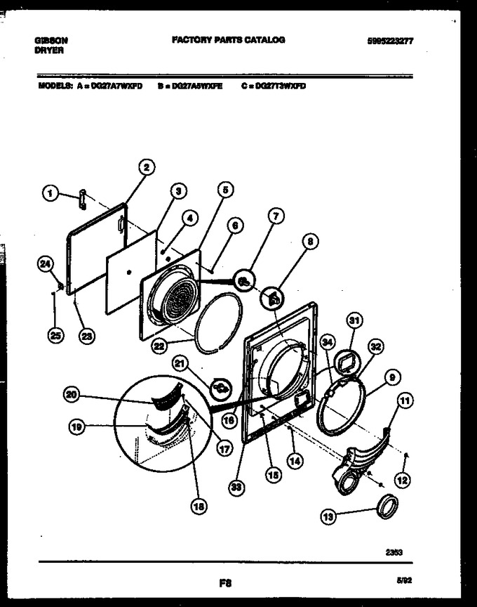 Diagram for DG27A5WXFE