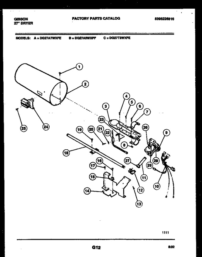 Diagram for DG27A7WXFE