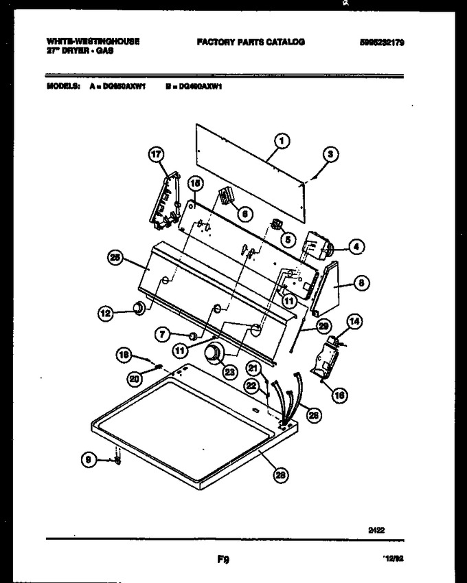 Diagram for DG650AXW1
