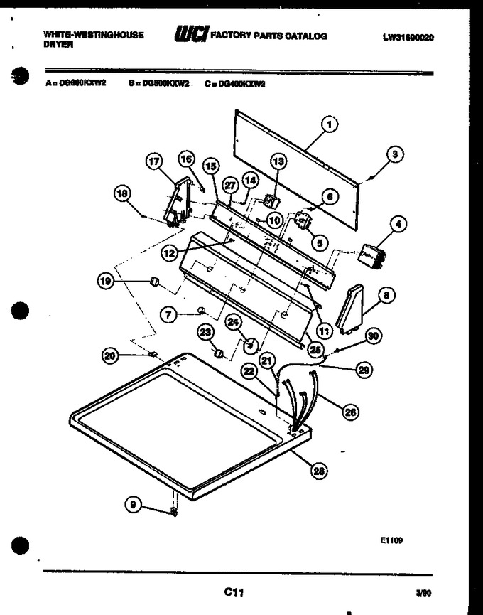 Diagram for DG600KXW2