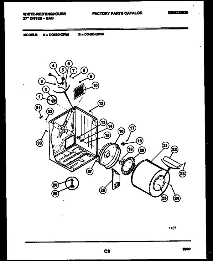 Diagram for DG500KXW6