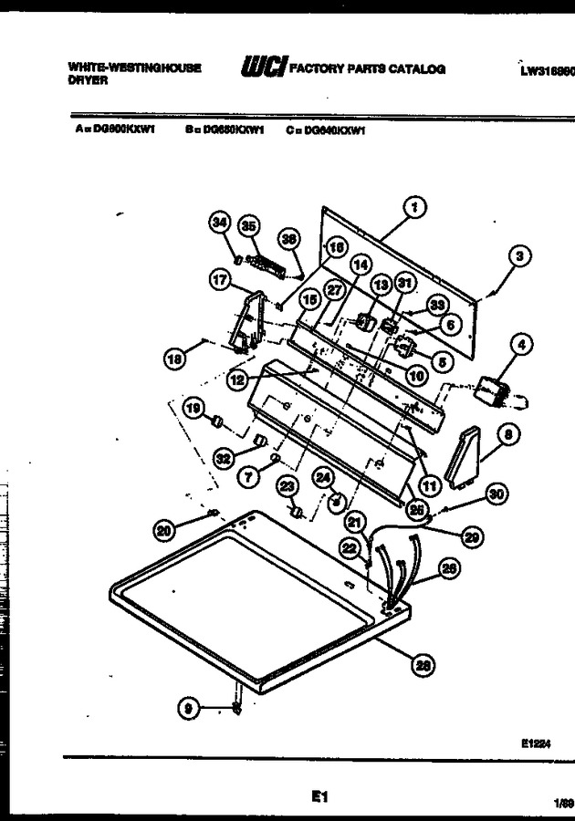 Diagram for DG800KXW1
