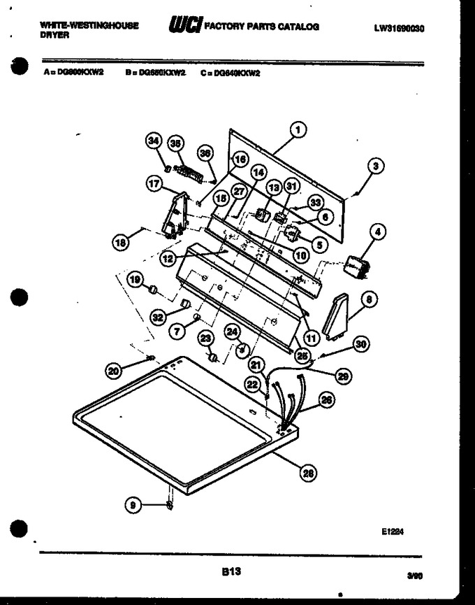 Diagram for DG800KXW2