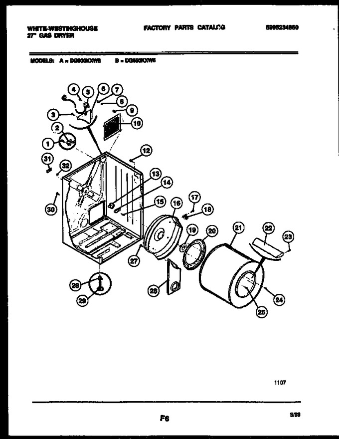 Diagram for DG650KXW6