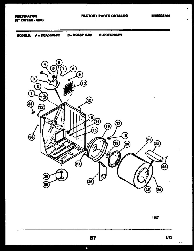 Diagram for DGA500G4W