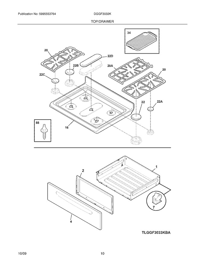 Diagram for DGGF3032KWB