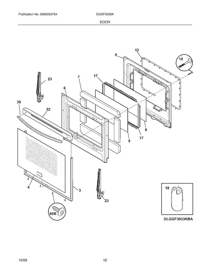 Diagram for DGGF3032KWB