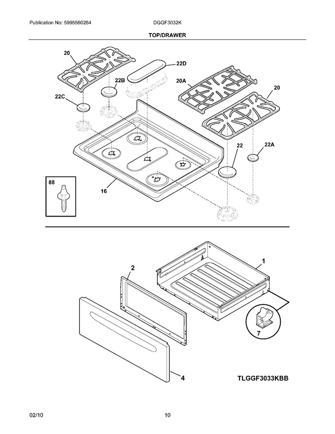 Diagram for DGGF3032KBD