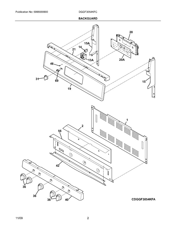 Diagram for DGGF3054KFC