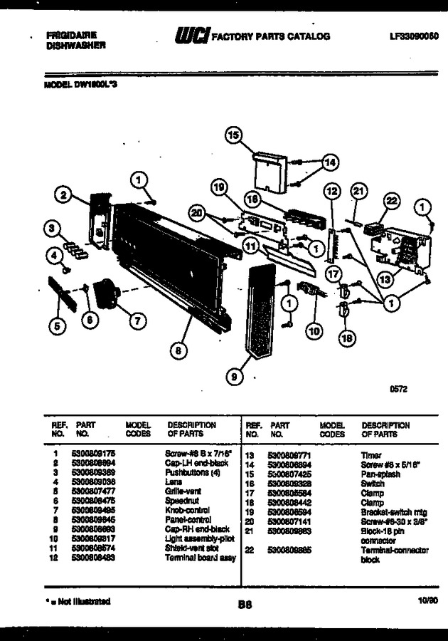 Diagram for DW1800LW3