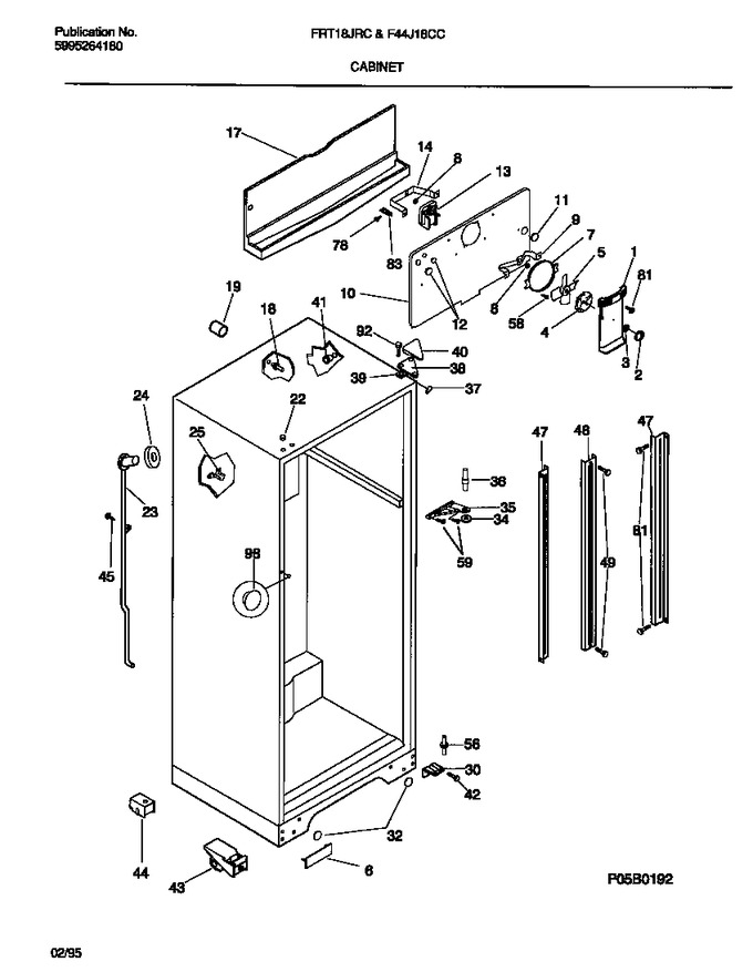 Diagram for FRT18JRCW0