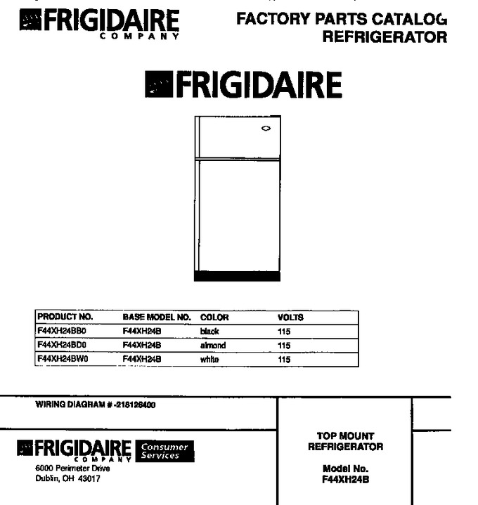 Diagram for F44XH24BW0