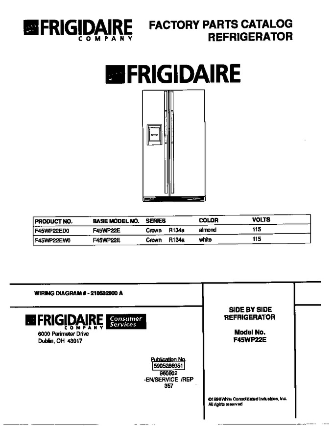 Diagram for F45WP22EW0