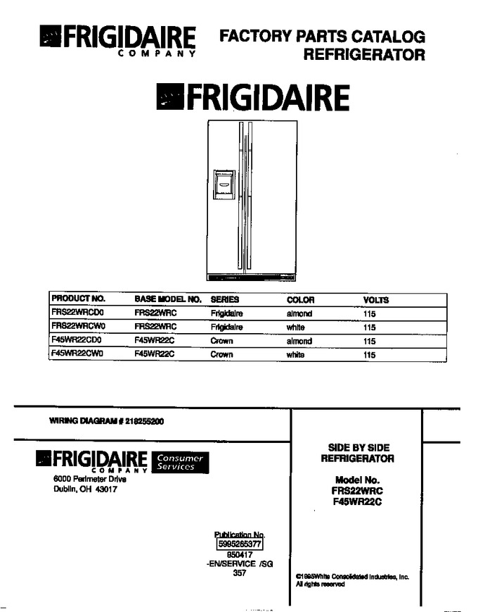 Diagram for F45WR22CD0