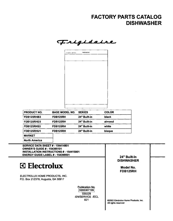 Diagram for FDB125RHS3
