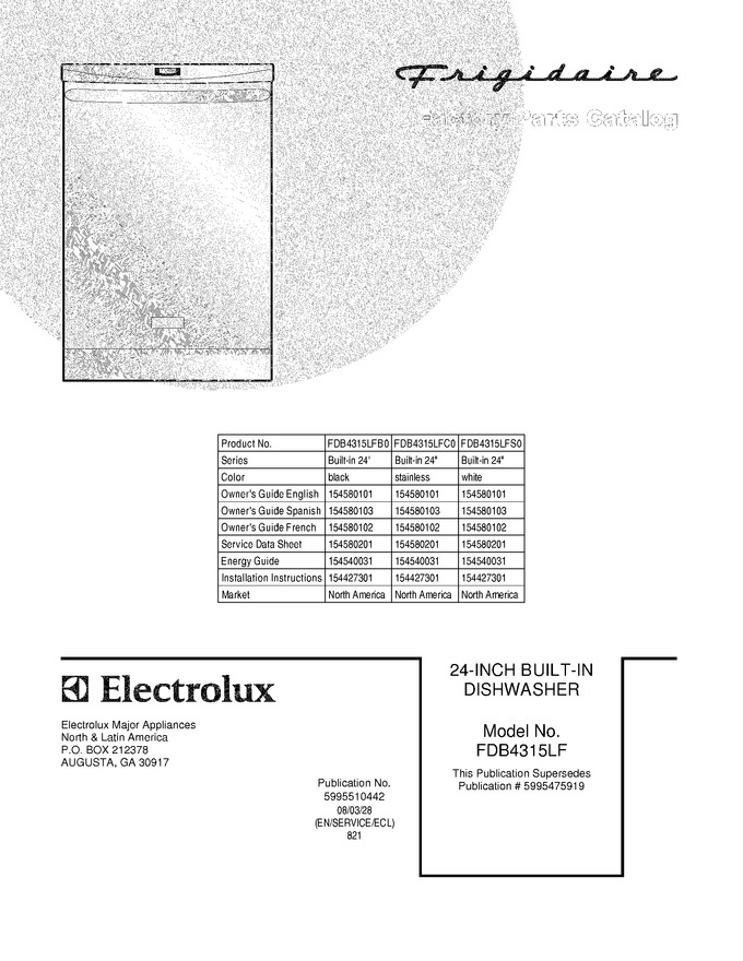 Diagram for FDB4315LFB0