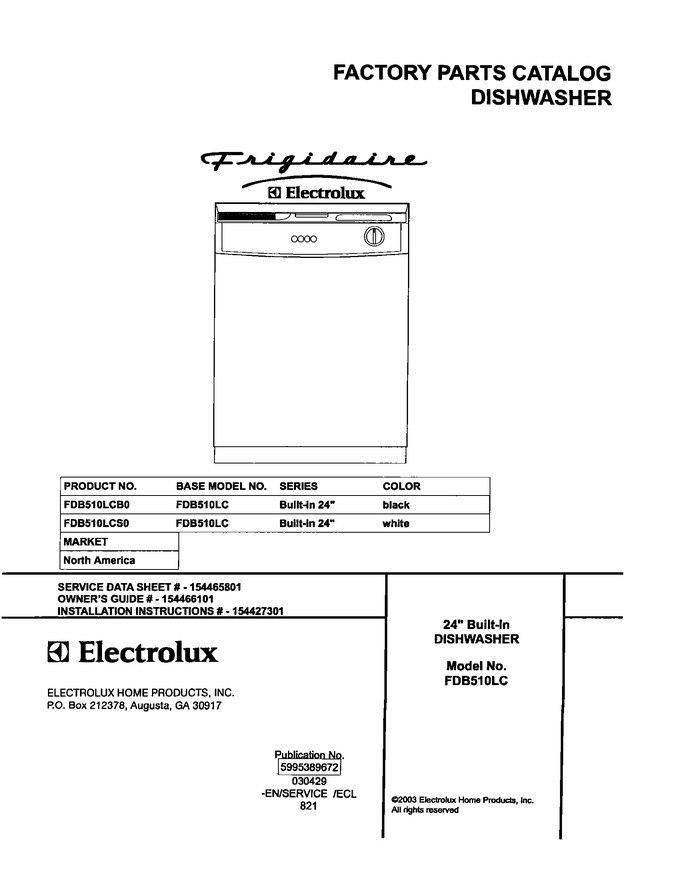 Diagram for FDB510LCS0