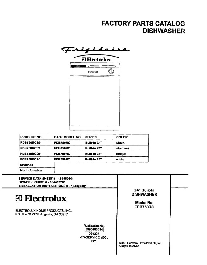 Diagram for FDB750RCB0