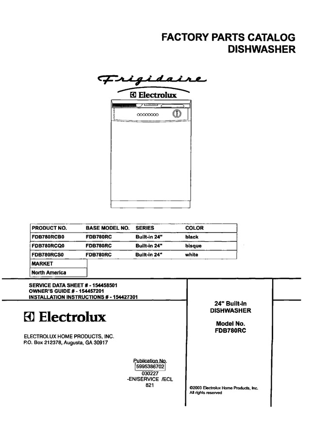 Diagram for FDB780RCS0