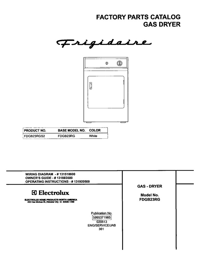 Diagram for FDGB23RGS2